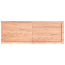 vidaXL világosbarna kezelt tömör asztallap 140x50x(2-6) cm