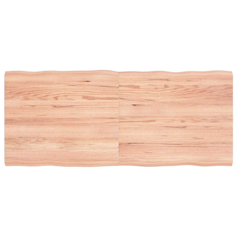 vidaXL világosbarna kezelt tömör asztallap 140x60x(2-4) cm