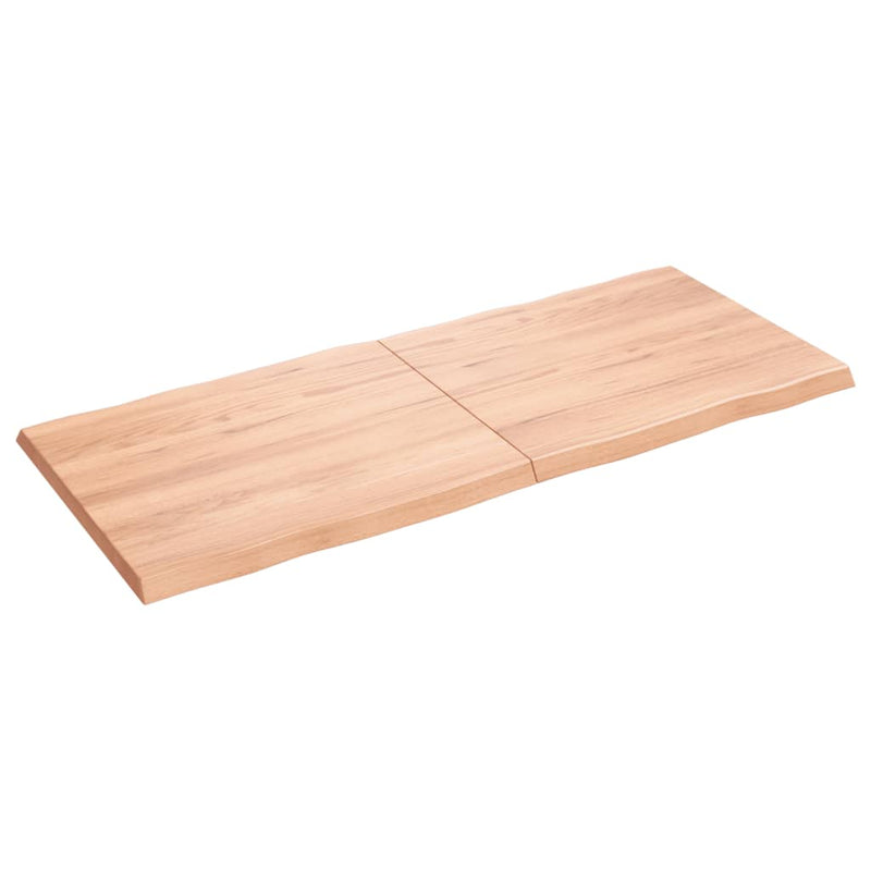 vidaXL világosbarna kezelt tömör asztallap 140x60x(2-4) cm