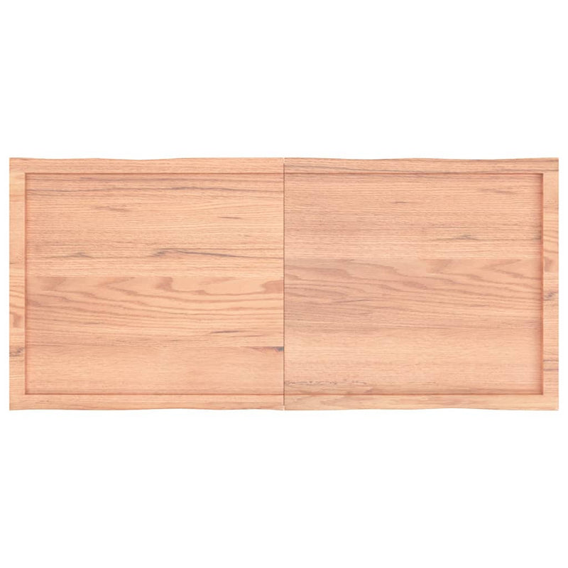 vidaXL világosbarna kezelt tömör asztallap 140x60x(2-4) cm