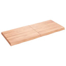 vidaXL világosbarna kezelt tömör asztallap 140x60x(2-6) cm