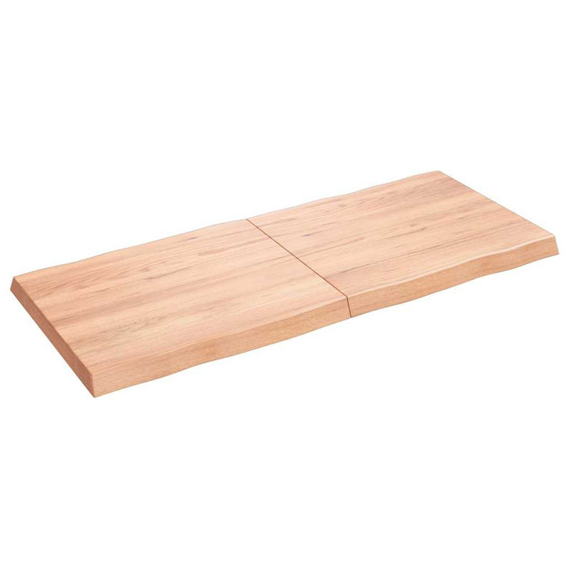 vidaXL világosbarna kezelt tömör asztallap 140x60x(2-6) cm