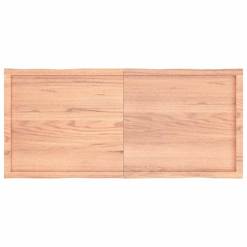 vidaXL világosbarna kezelt tömör asztallap 140x60x(2-6) cm