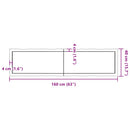 vidaXL világosbarna kezelt tömör asztallap 160x40x(2-4) cm