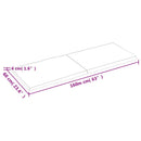 vidaXL világosbarna kezelt tömör asztallap 160x60x(2-4) cm