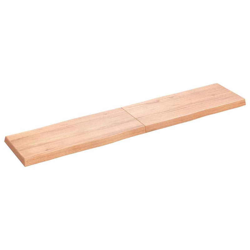vidaXL világosbarna kezelt tömör asztallap 180x40x(2-6) cm