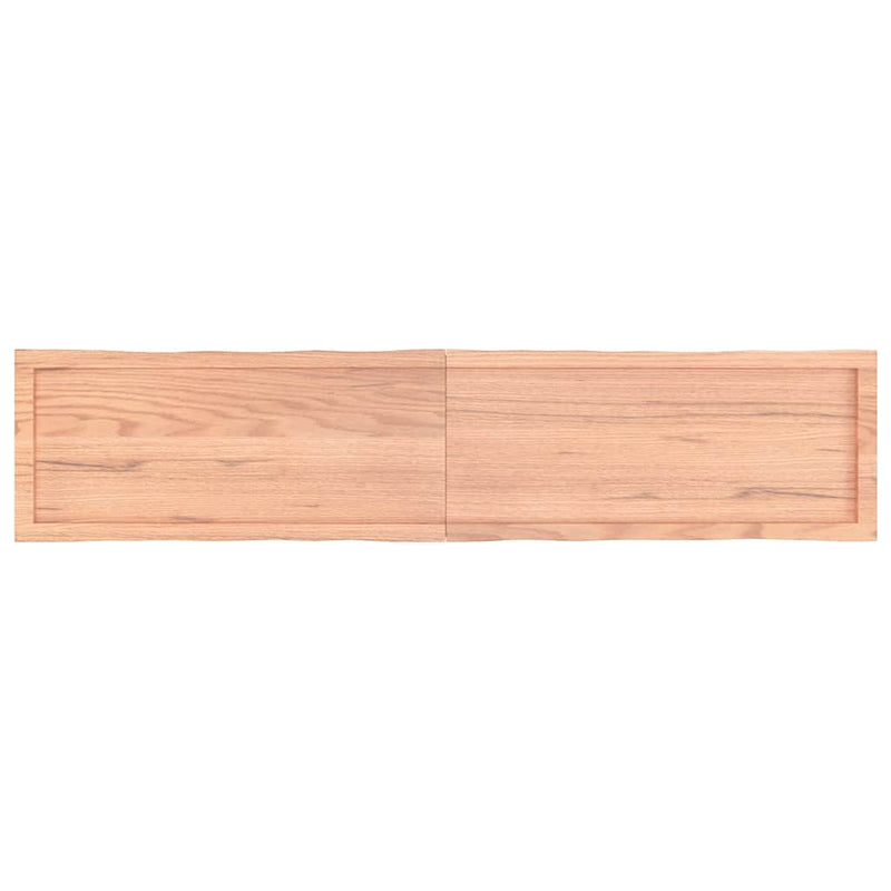 vidaXL világosbarna kezelt tömör asztallap 180x40x(2-6) cm