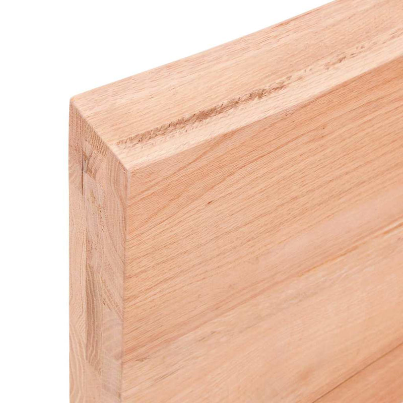 vidaXL világosbarna kezelt tömör asztallap 180x40x(2-6) cm