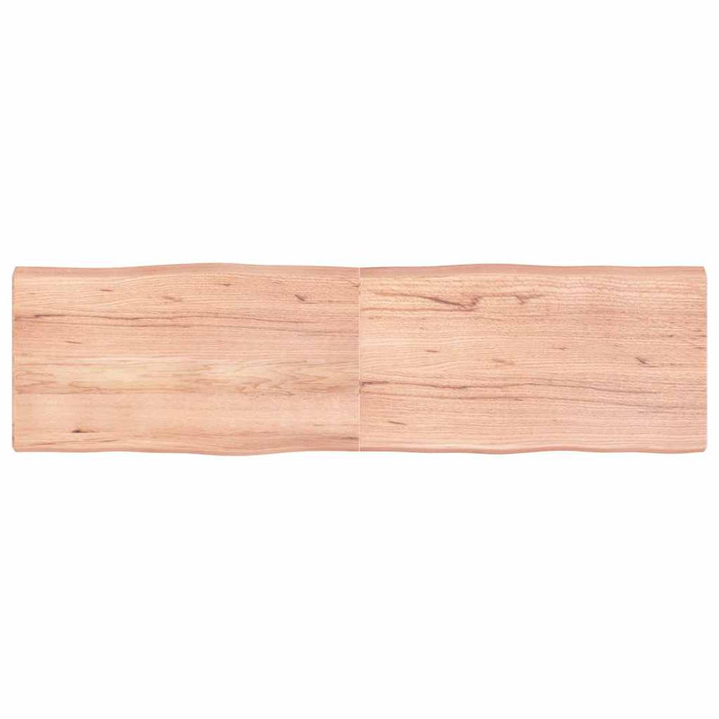 vidaXL világosbarna kezelt tömör asztallap 180x50x(2-6) cm