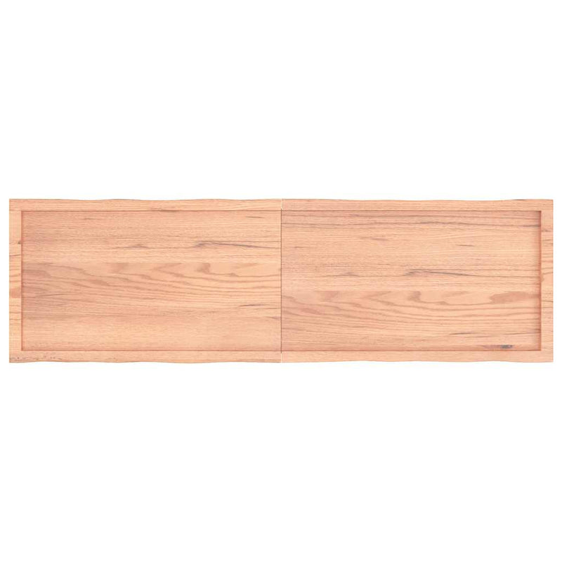 vidaXL világosbarna kezelt tömör asztallap 180x50x(2-6) cm