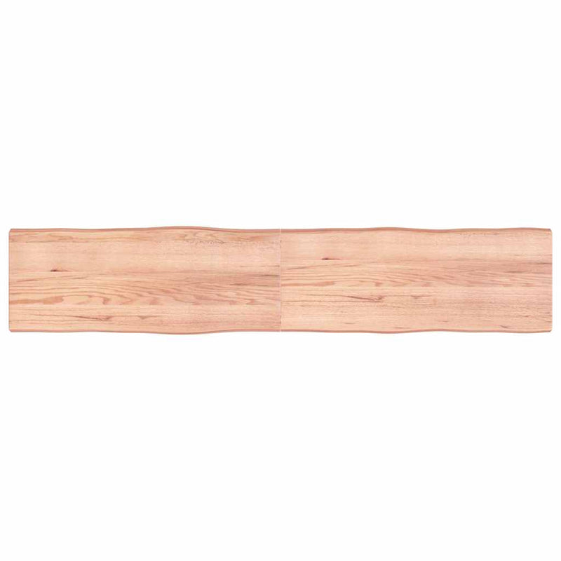 vidaXL világosbarna kezelt tömör asztallap 200x40x(2-6) cm