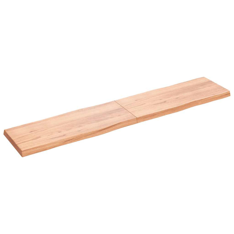 vidaXL világosbarna kezelt tömör asztallap 200x40x(2-6) cm