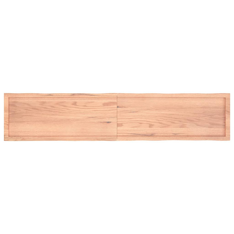 vidaXL világosbarna kezelt tömör asztallap 200x40x(2-6) cm