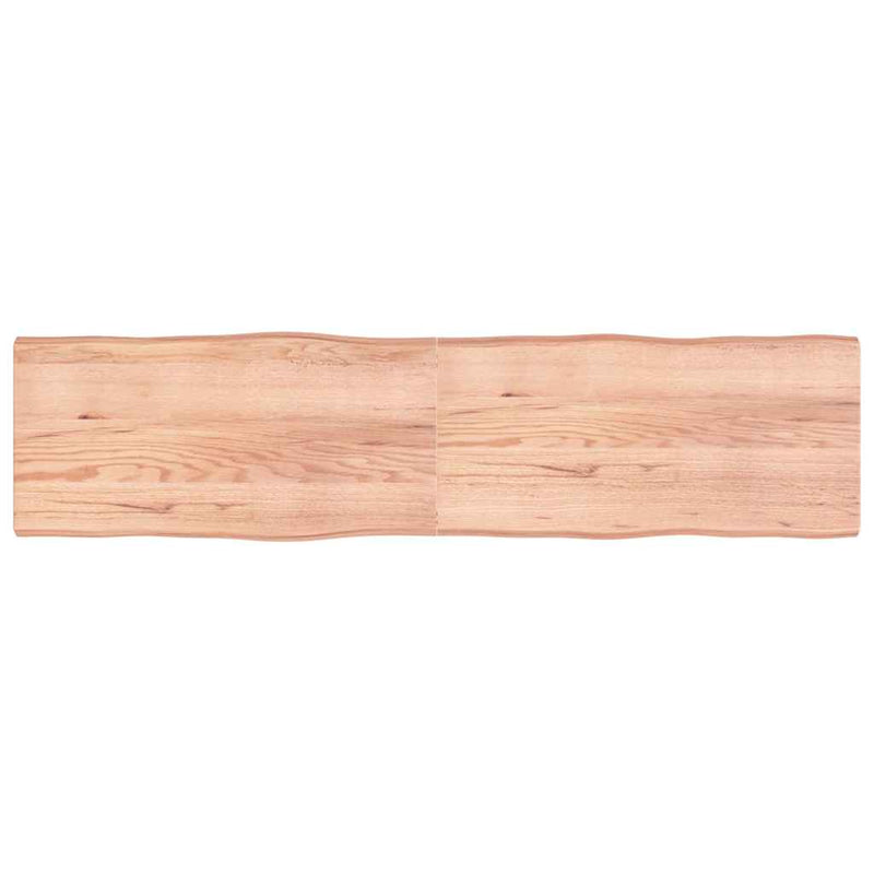 vidaXL világosbarna kezelt tömör asztallap 200x50x(2-6) cm