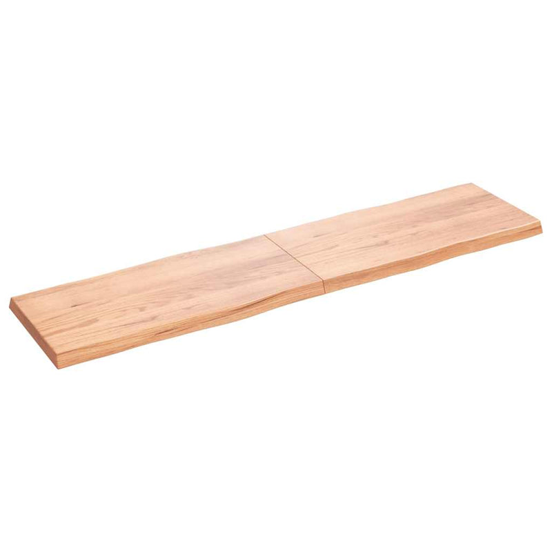 vidaXL világosbarna kezelt tömör asztallap 200x50x(2-6) cm