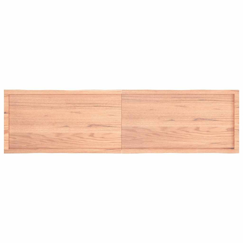 vidaXL világosbarna kezelt tömör asztallap 200x50x(2-6) cm