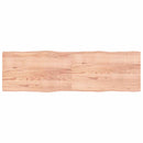 vidaXL világosbarna kezelt tömör asztallap 200x60x(2-4) cm