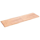 vidaXL világosbarna kezelt tömör asztallap 200x60x(2-4) cm