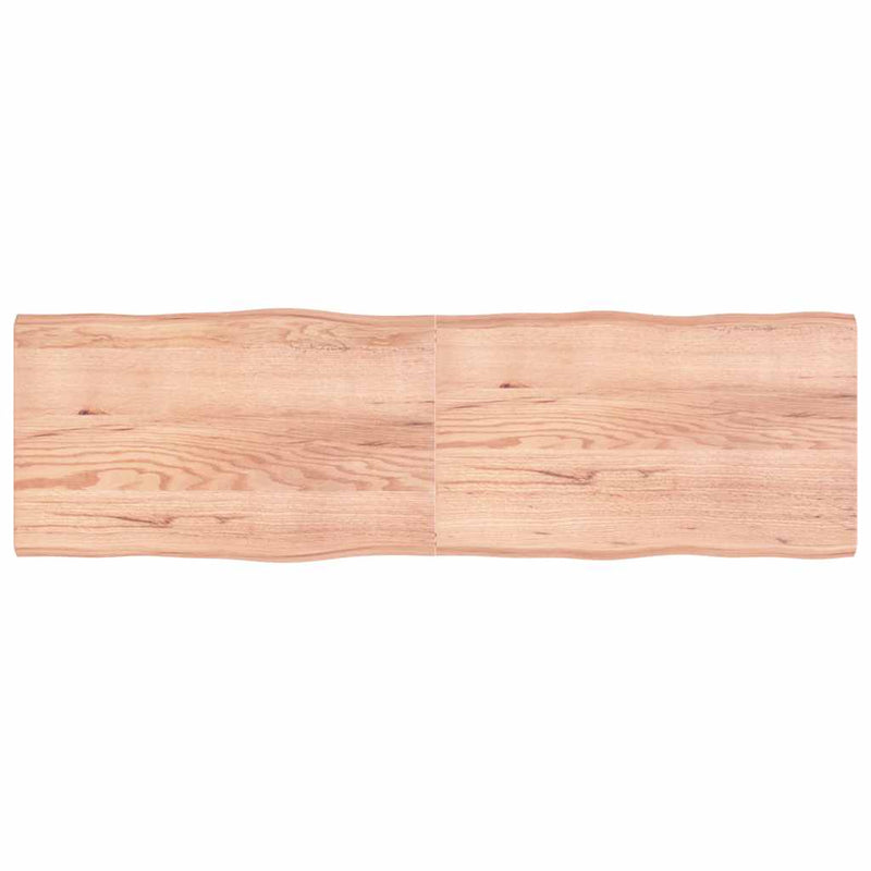 vidaXL világosbarna kezelt tömör asztallap 200x60x(2-6) cm