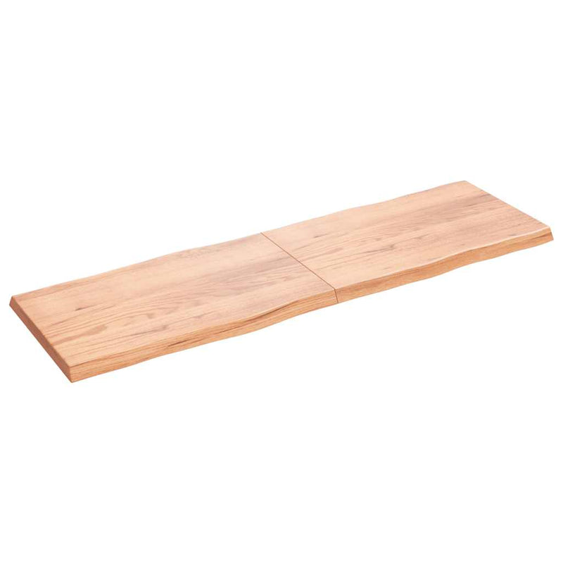 vidaXL világosbarna kezelt tömör asztallap 200x60x(2-6) cm