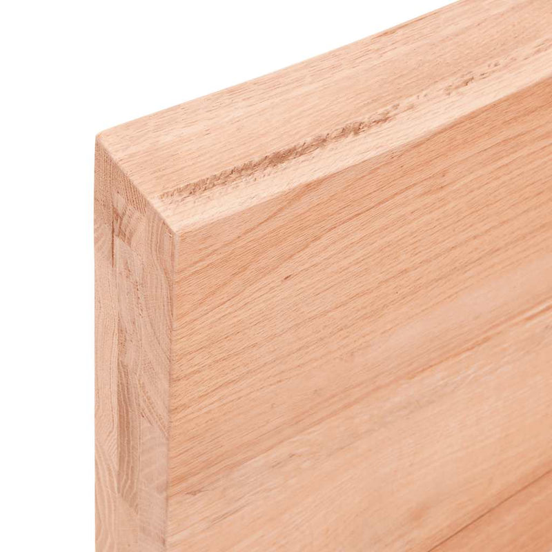 vidaXL világosbarna kezelt tömör asztallap 220x40x(2-6) cm