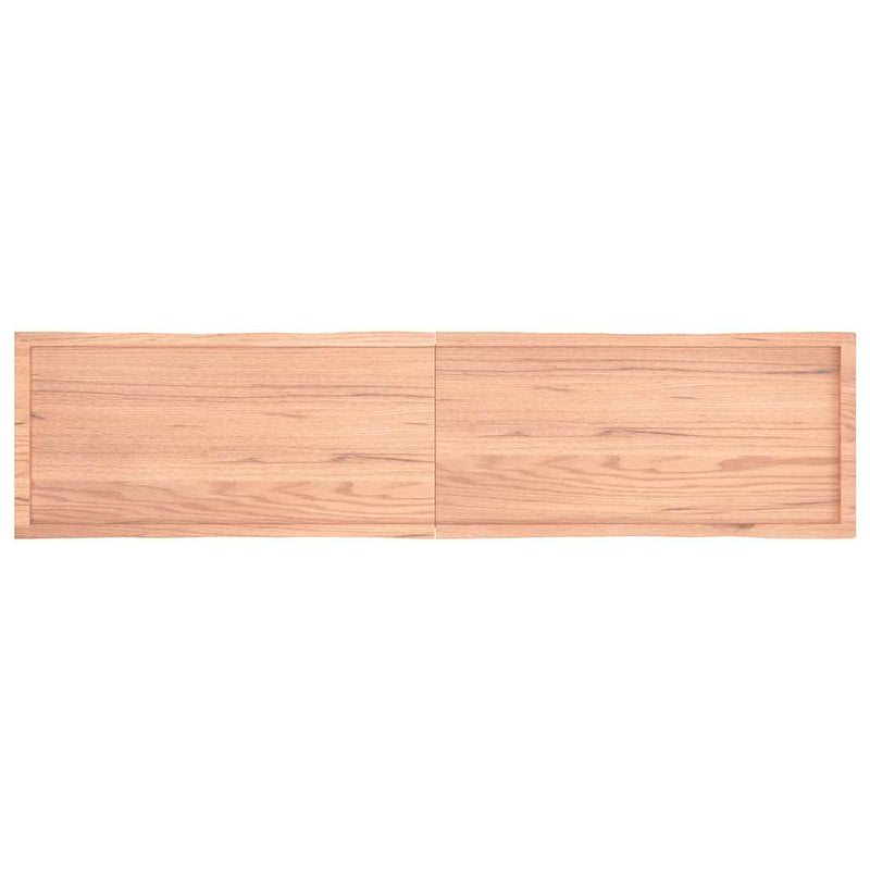 vidaXL világosbarna kezelt tömör asztallap 220x50x(2-4) cm