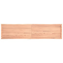 vidaXL világosbarna kezelt tömör asztallap 220x50x(2-6) cm