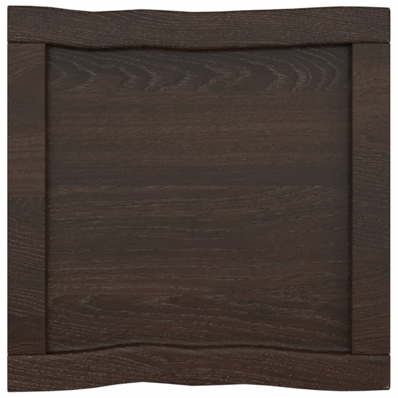 vidaXL sötétbarna kezelt tömör asztallap 40x40x(2-4) cm