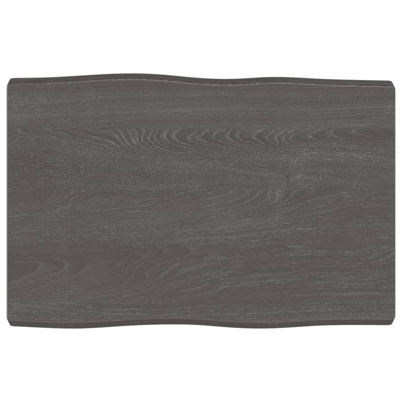 vidaXL sötétbarna kezelt tömör asztallap 60x40x(2-4) cm