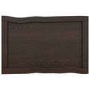 vidaXL sötétbarna kezelt tömör asztallap 60x40x(2-4) cm