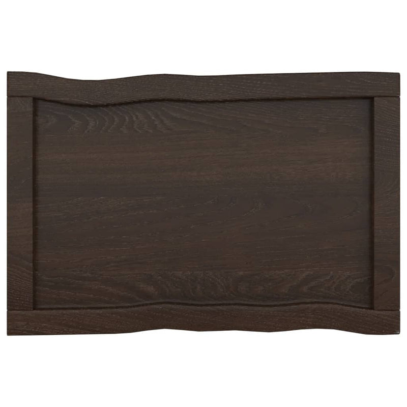 vidaXL sötétbarna kezelt tömör asztallap 60x40x(2-4) cm