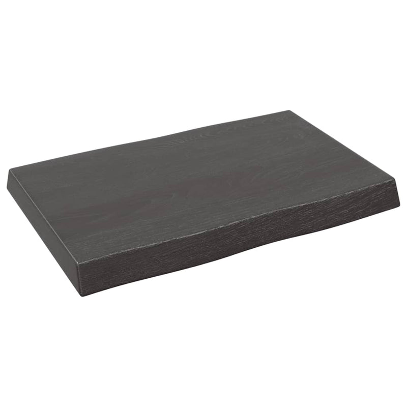 vidaXL sötétbarna kezelt tömör asztallap 60x40x(2-6) cm