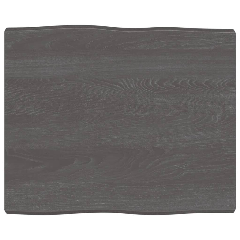 vidaXL sötétbarna kezelt tömör asztallap 60x50x(2-4) cm