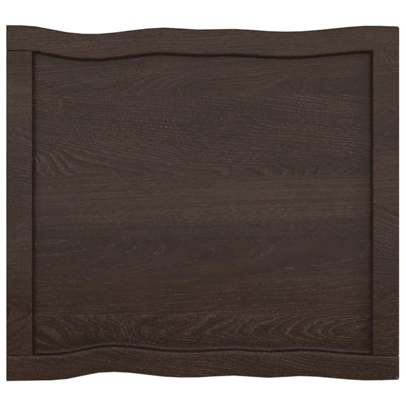 vidaXL sötétbarna kezelt tömör asztallap 60x50x(2-4) cm