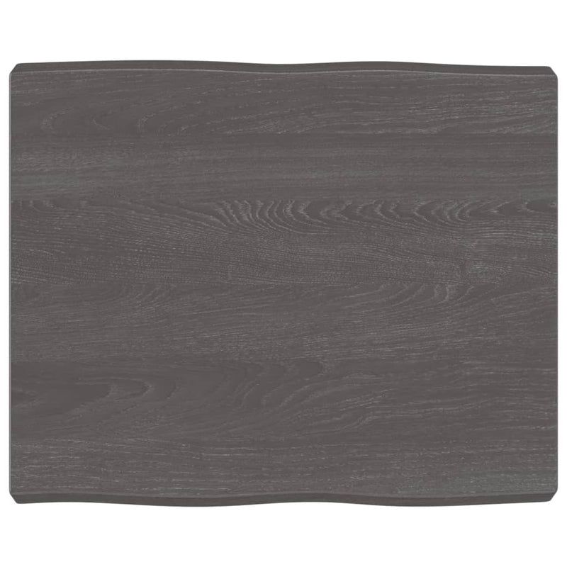 vidaXL sötétbarna kezelt tömör asztallap 60x50x(2-6) cm