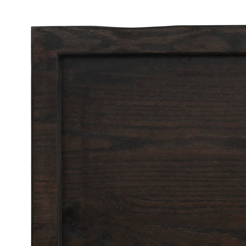 vidaXL sötétbarna kezelt tömör asztallap 60x50x(2-6) cm