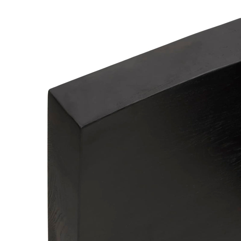 vidaXL sötétbarna kezelt tömör asztallap 60x50x(2-6) cm