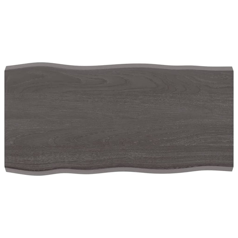 vidaXL sötétbarna kezelt tömör asztallap 80x40x(2-4) cm