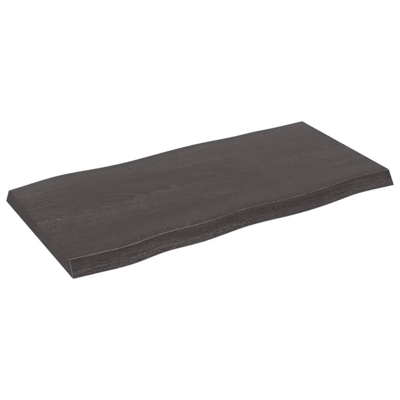 vidaXL sötétbarna kezelt tömör asztallap 80x40x(2-4) cm