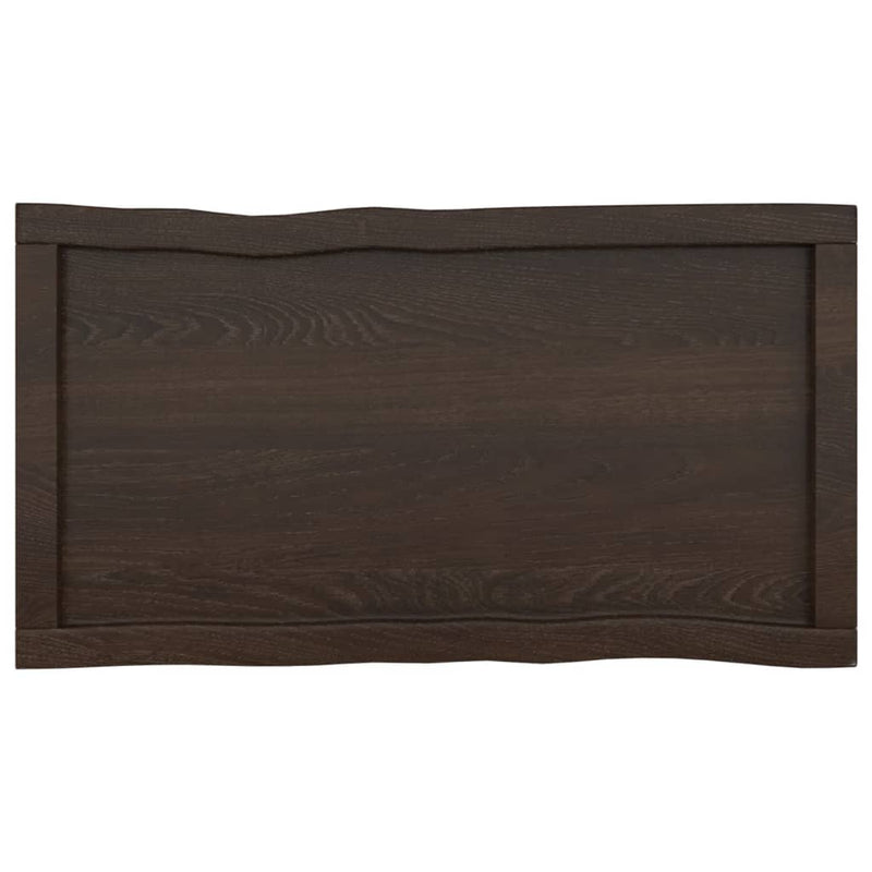 vidaXL sötétbarna kezelt tömör asztallap 80x40x(2-4) cm
