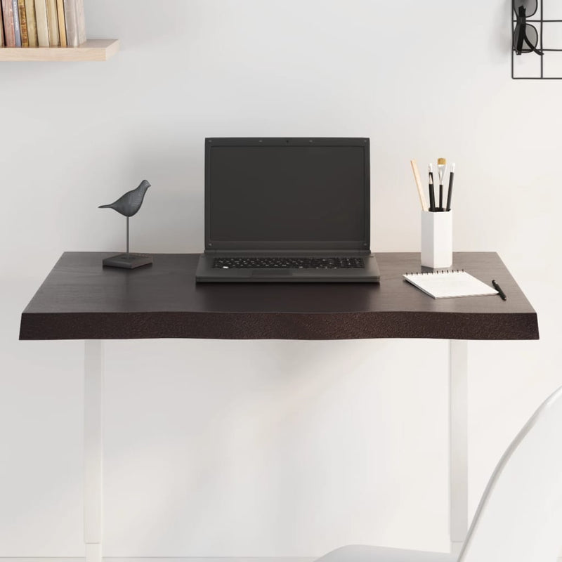 vidaXL sötétbarna kezelt tömör asztallap 80x40x(2-4) cm