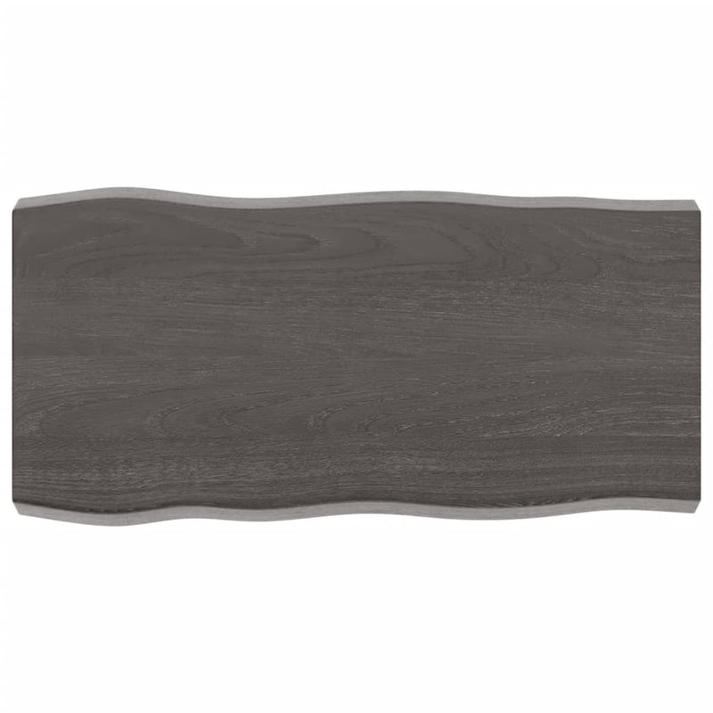 vidaXL sötétbarna kezelt tömör asztallap 80x40x(2-6) cm