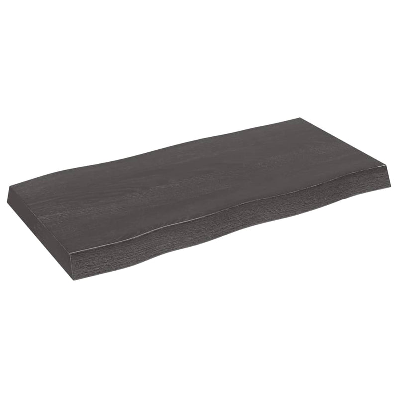 vidaXL sötétbarna kezelt tömör asztallap 80x40x(2-6) cm
