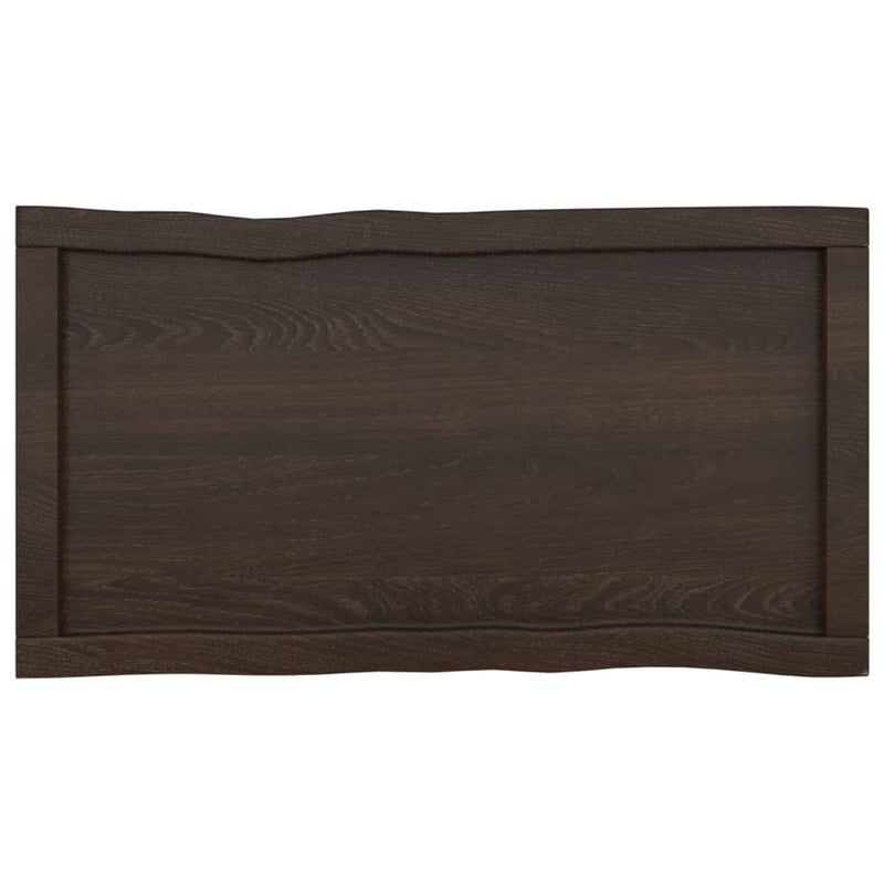 vidaXL sötétbarna kezelt tömör asztallap 80x40x(2-6) cm