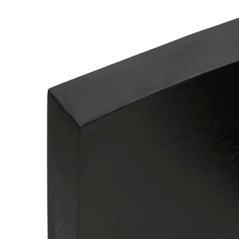 vidaXL sötétbarna kezelt tömör asztallap 80x40x(2-6) cm