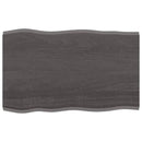 vidaXL sötétbarna kezelt tömör tölgyfa asztallap 80 x 50 x 2 cm