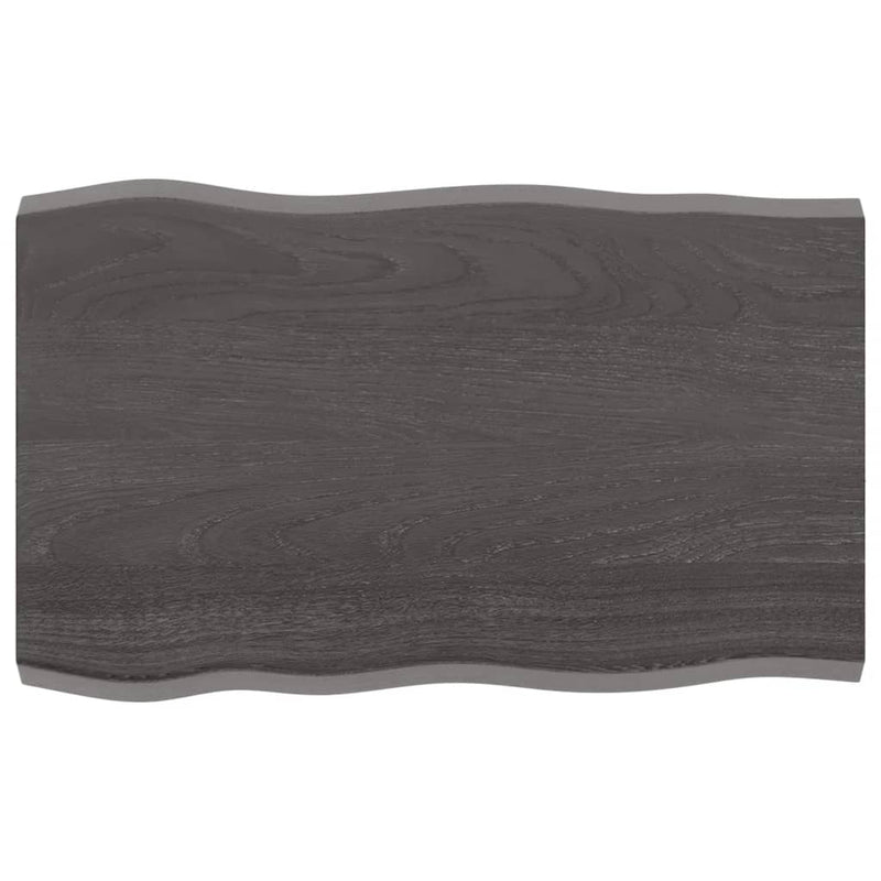 vidaXL sötétbarna kezelt tömör asztallap 80x50x(2-4) cm