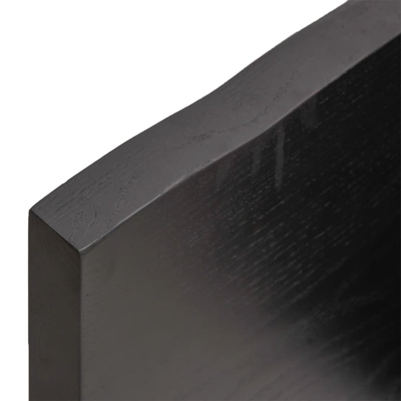 vidaXL sötétbarna kezelt tömör asztallap 80x50x(2-4) cm