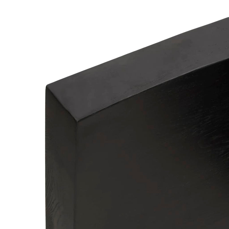 vidaXL sötétbarna kezelt tömör asztallap 80x50x(2-6) cm