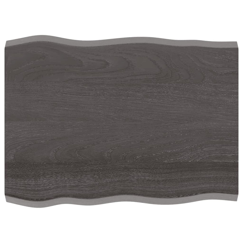 vidaXL sötétbarna kezelt tömör asztallap 80x60x(2-4) cm